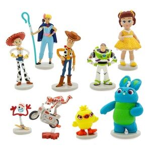 DISNEY PARKS TOY STORY 4 DELUXE FIGURINE SET BUZZ WOODY JESSIE BO PEEP FORKY